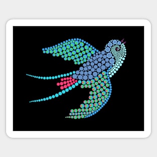 Dot Art Bird Sticker